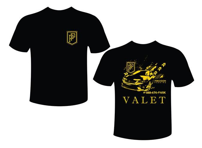 Precision Parking - Valet Company T-Shirt Design