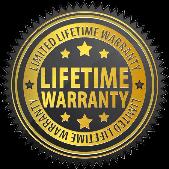 We offer a LIFETIME GUARANTEE on all of our entry 