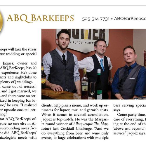 An article featuring us by "Albuquerque The Magazi