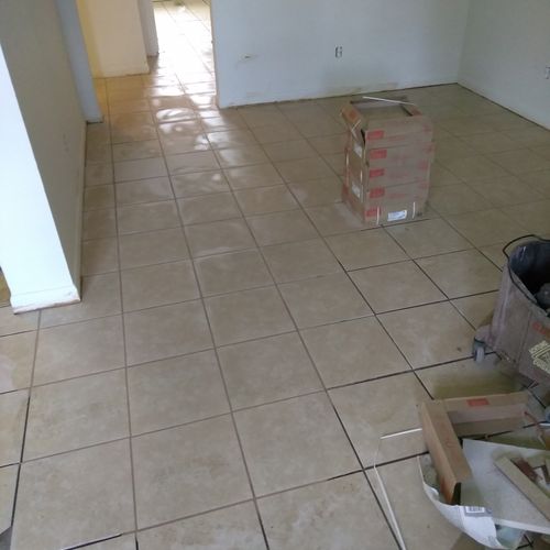 doing tile and grout