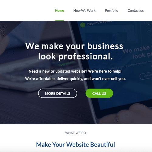 We specialize in small business websites