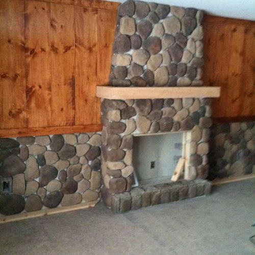 Stone Work and Wood walls