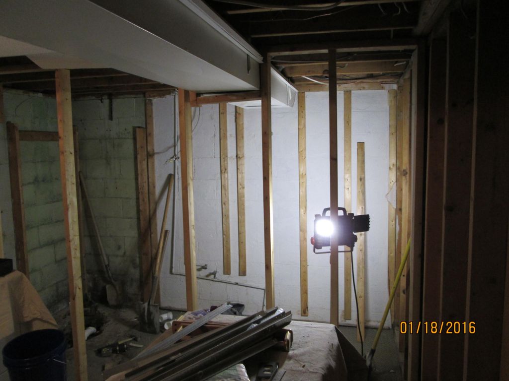 demo of old bathroom