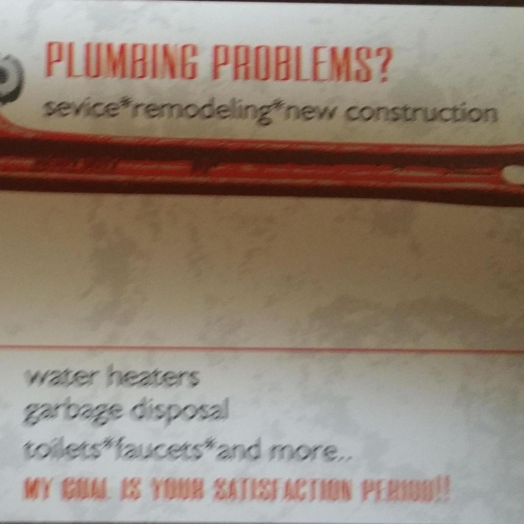 Plumbing Problems?
