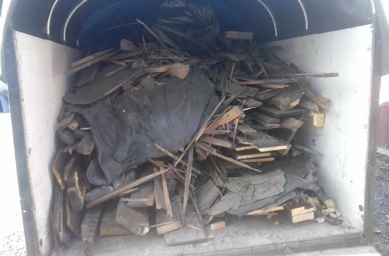 Recent construction debris removal job.