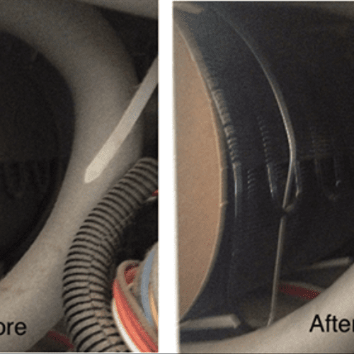 Before & After Refrigerator condenser cleaning