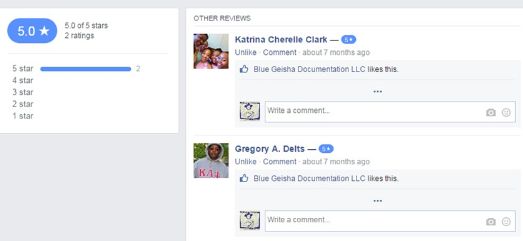 Consistently Rated 5 Stars on the Facebook page by