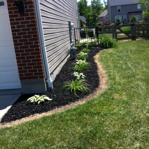 Rubber mulch keeps its color all year long, and fo