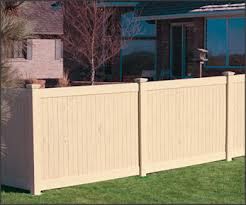 Almond Vinyl Fence