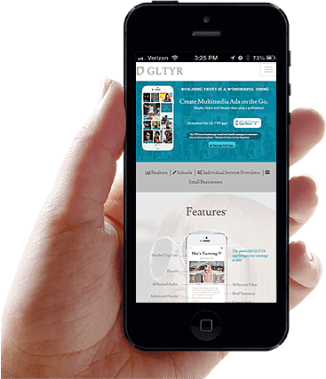 GLTYR - Mobile app for Video, Audio Marketing.