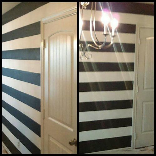 Horizontal Stripes on accent wall