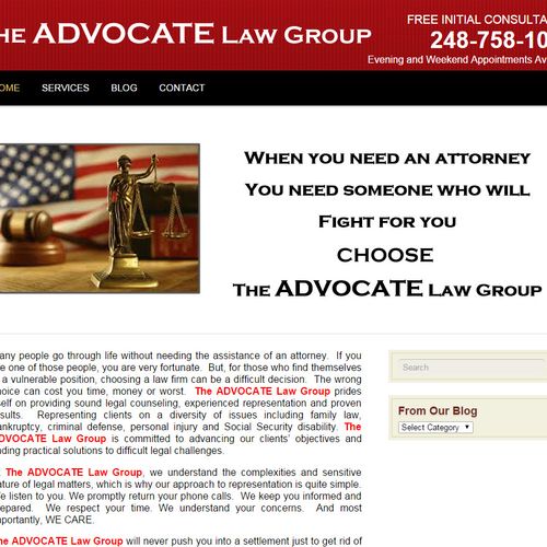 Website Design and Build for The Advocate Law Grou