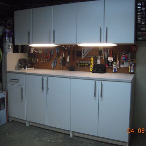 Basement cabinet install