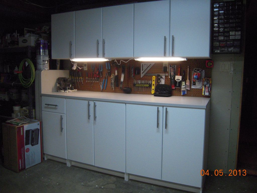 Basement cabinet install