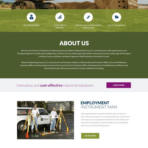 Civil engineering company website we are currently