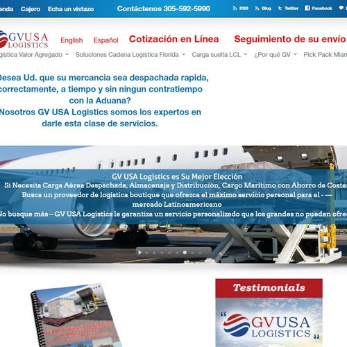 GV USA Logistics Spanish Homepage