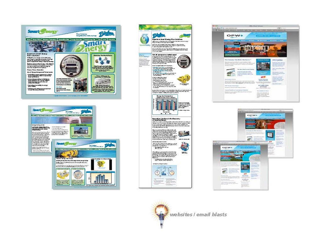 Various web and email blast concepts.