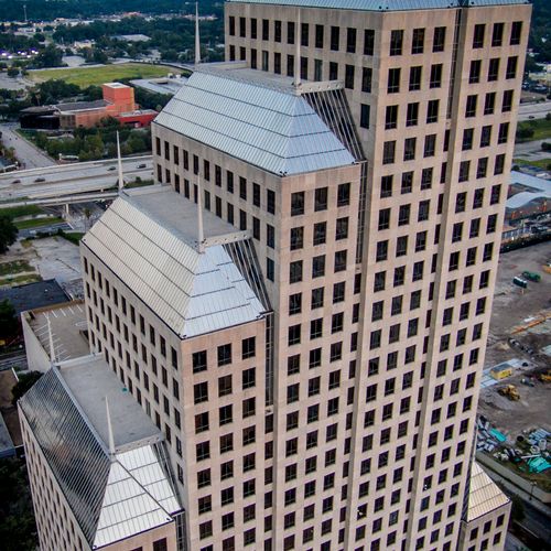 Bank of America Orlando shot with aerial drone.