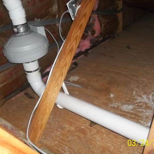 Radon Fan in attic 