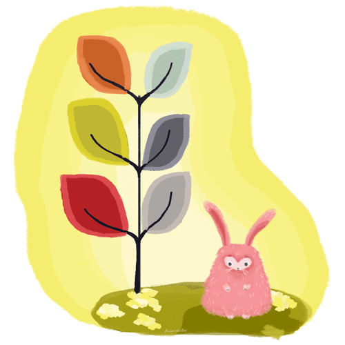 rabbit and tree