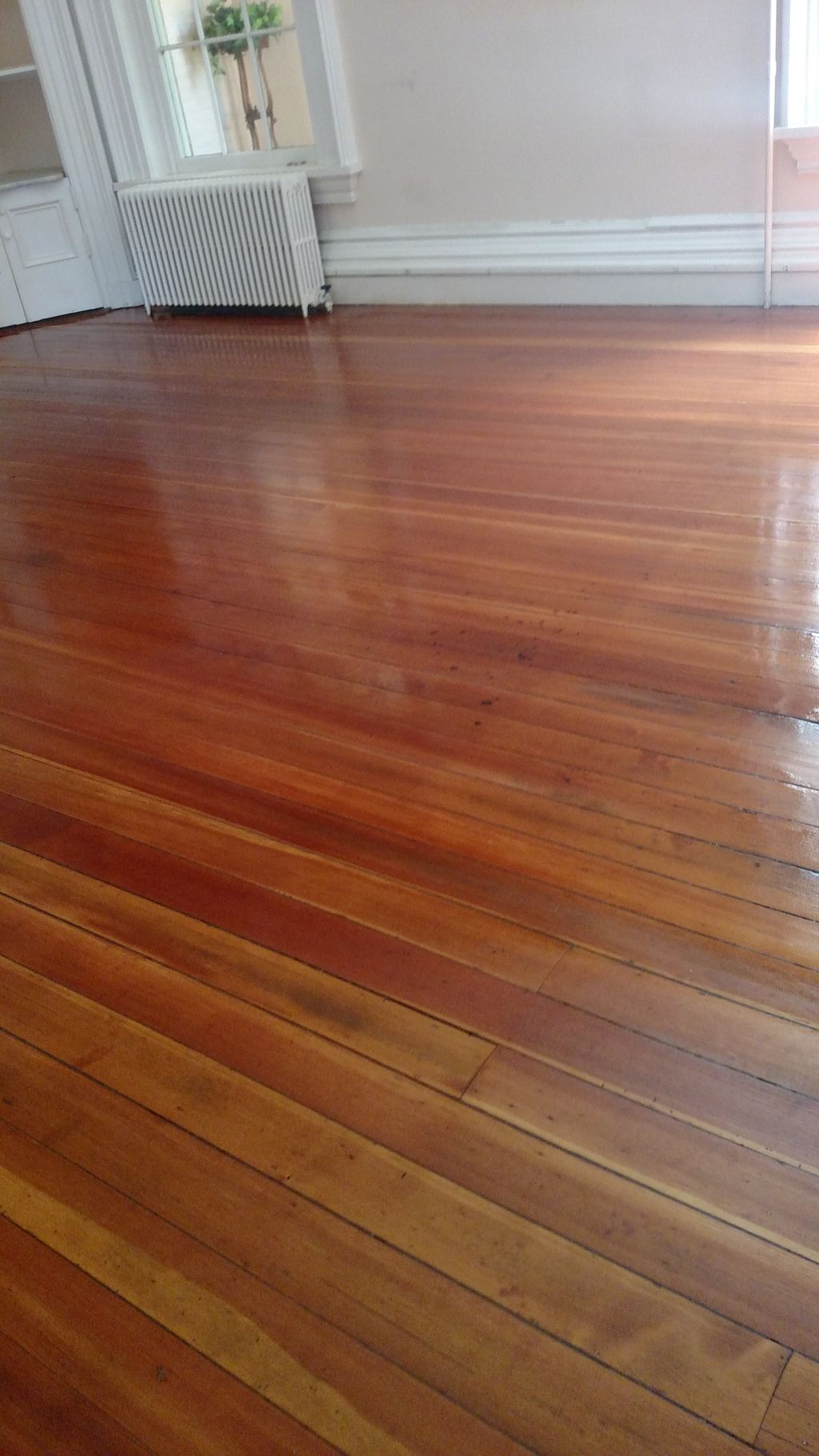This was a 100 year old heartpine floor that turne