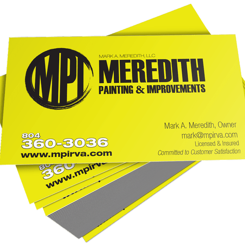 Business card: I designed the logo and the overall