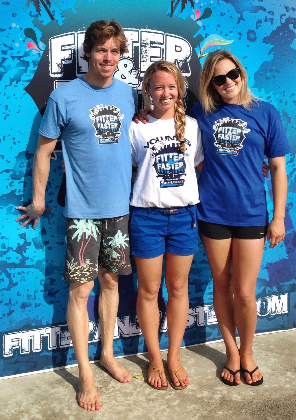 Coach Christie working with Olympic swimmers Chloe