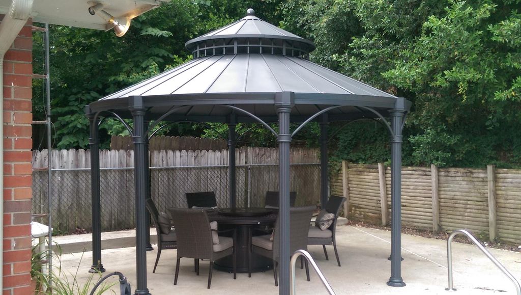 Gazebo and Patio Set Setup