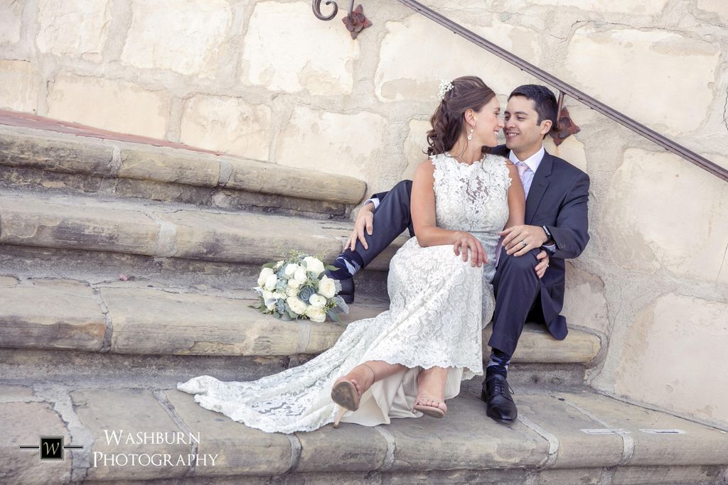 Wedding Photo Santa Barbara Mission
