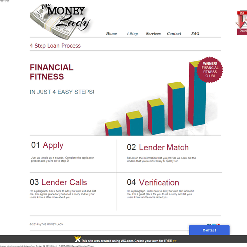 The Money Lady website. This website includes a do