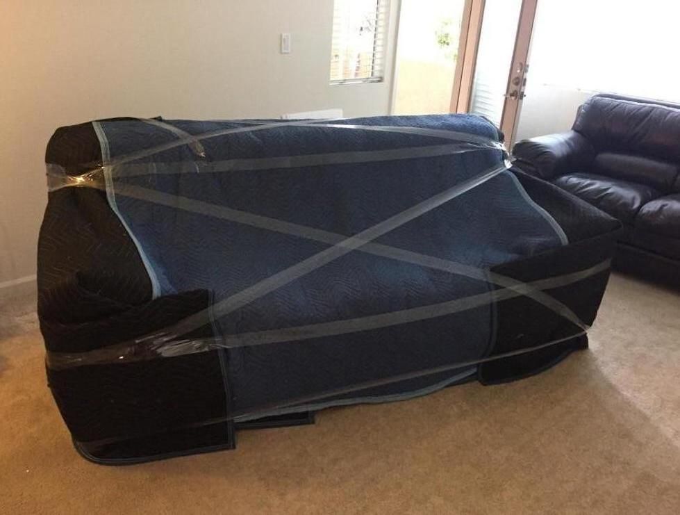 This is how your couch looks before we shrink wrap