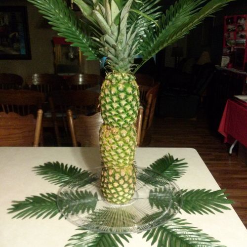 Pineapple tree fruit platter