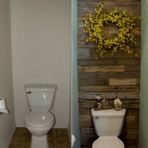 Country Charm Reclaimed Wood Wall