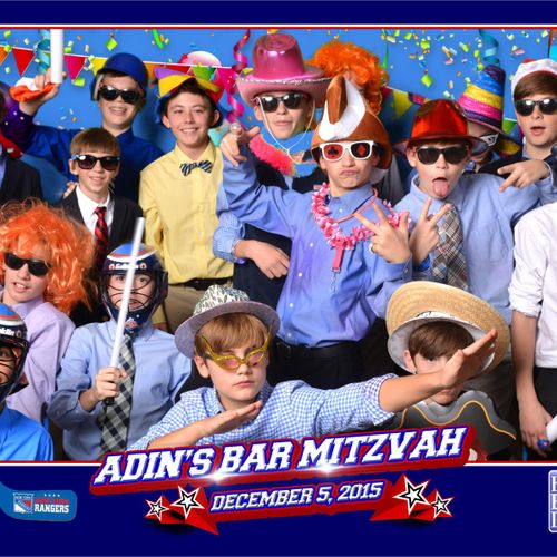 Photo Booth, On-Site Printing, Bar Mitzvah, Green 