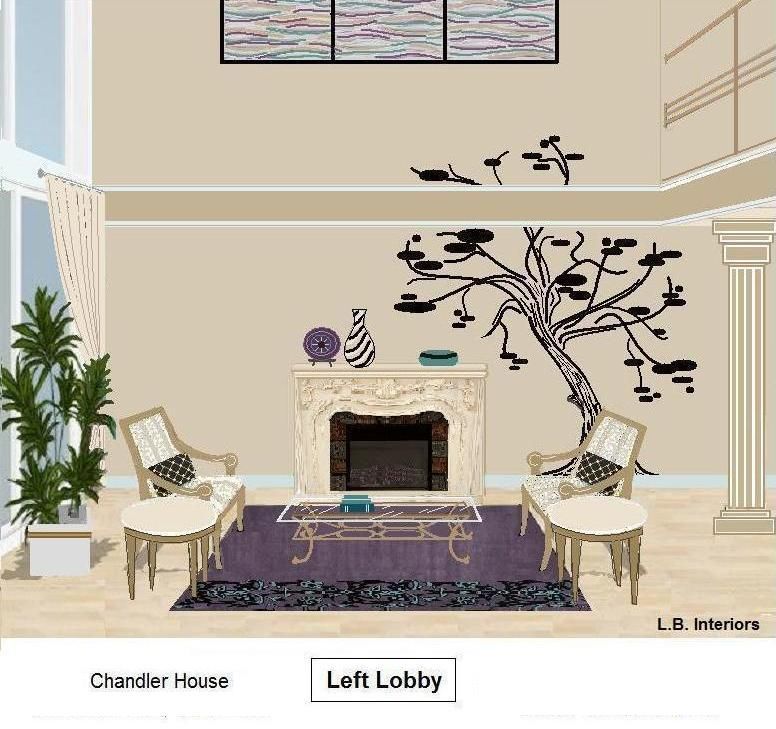Design Rendering. Left Lobby Chandler Building, Sh