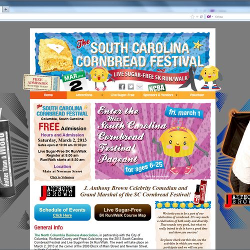 South Carolina Cornbread Festival Web Development 