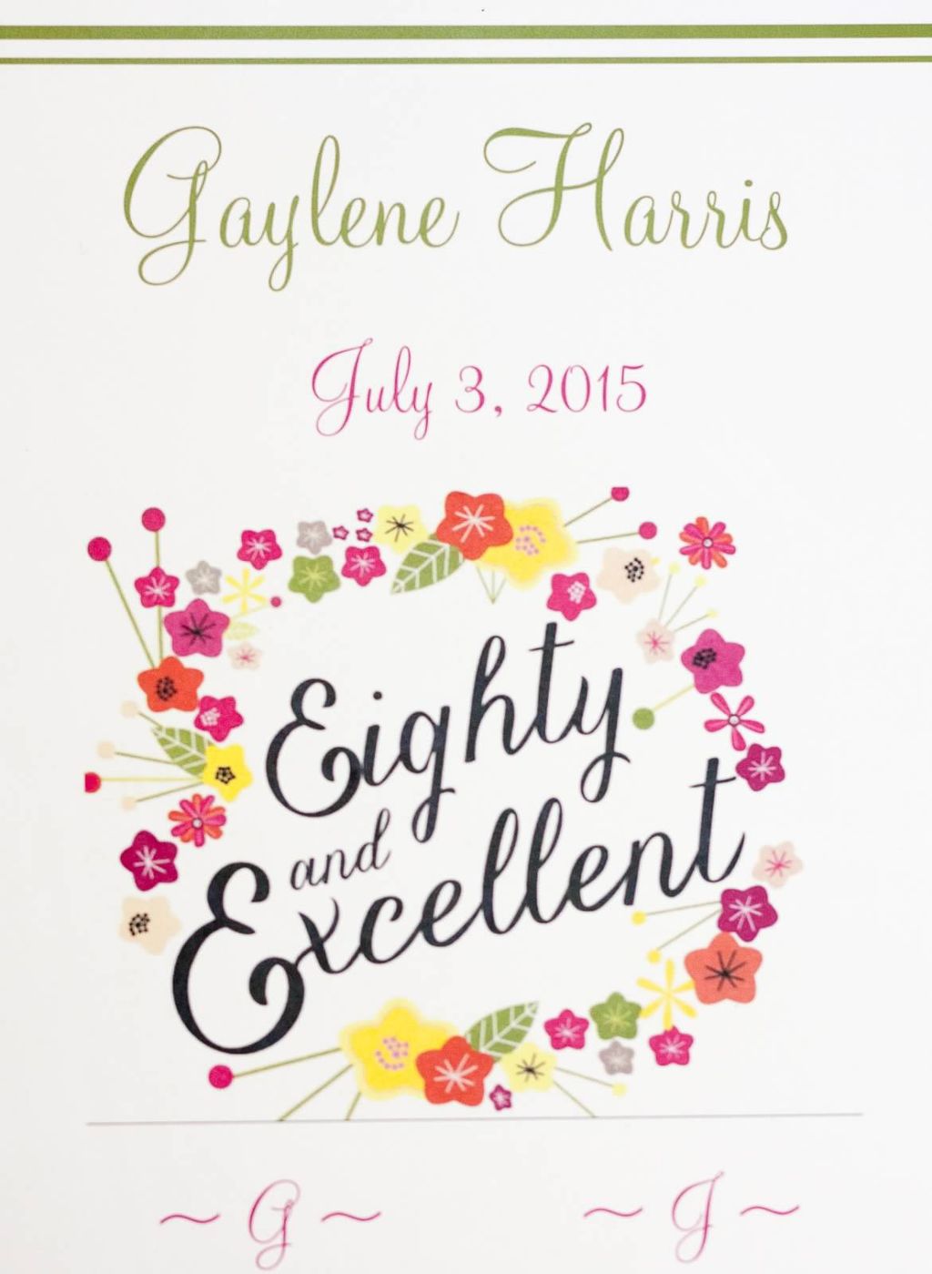 Eighty & Excellent Birthday Party