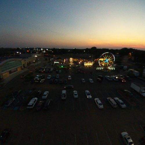 Aerial - Fair's in town at Ridgeland, MS