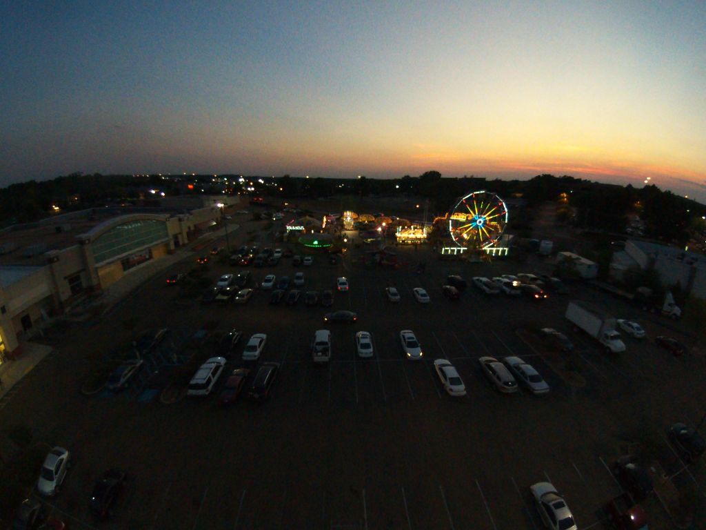 Aerial - Fair's in town at Ridgeland, MS