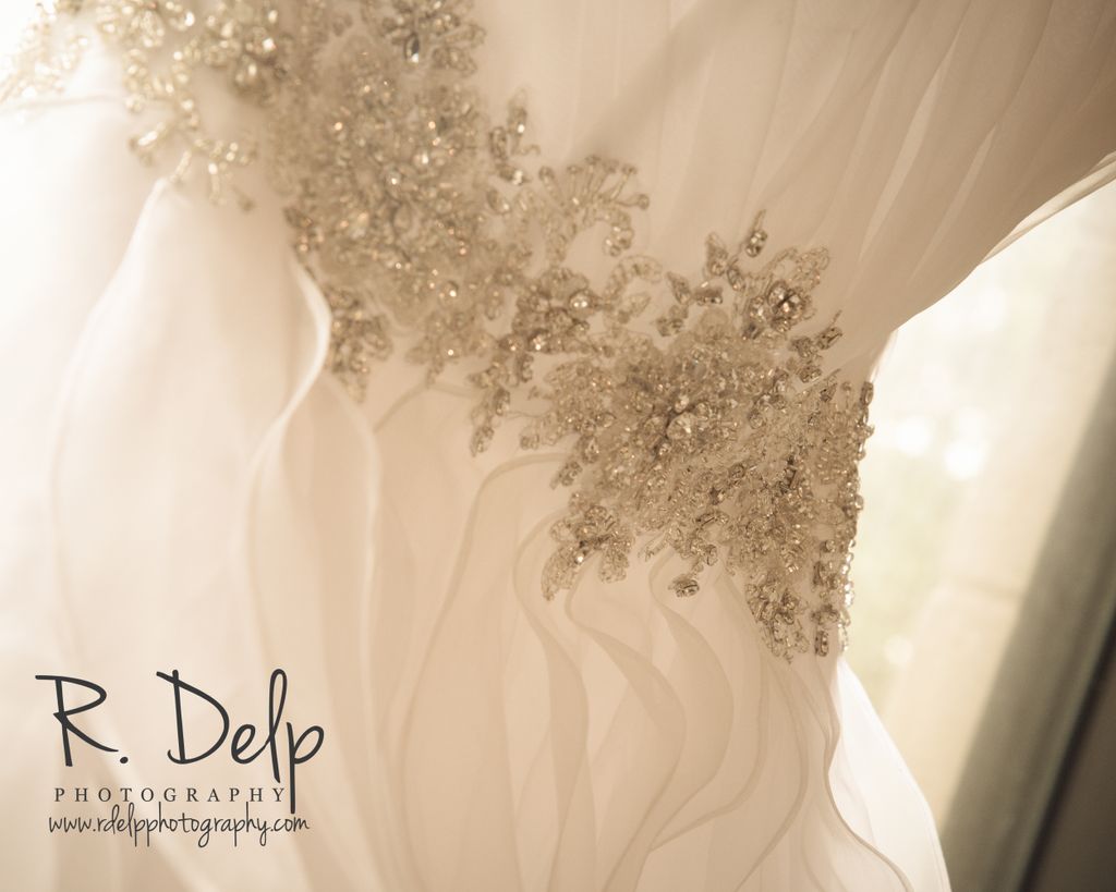 Wedding dress detail shot