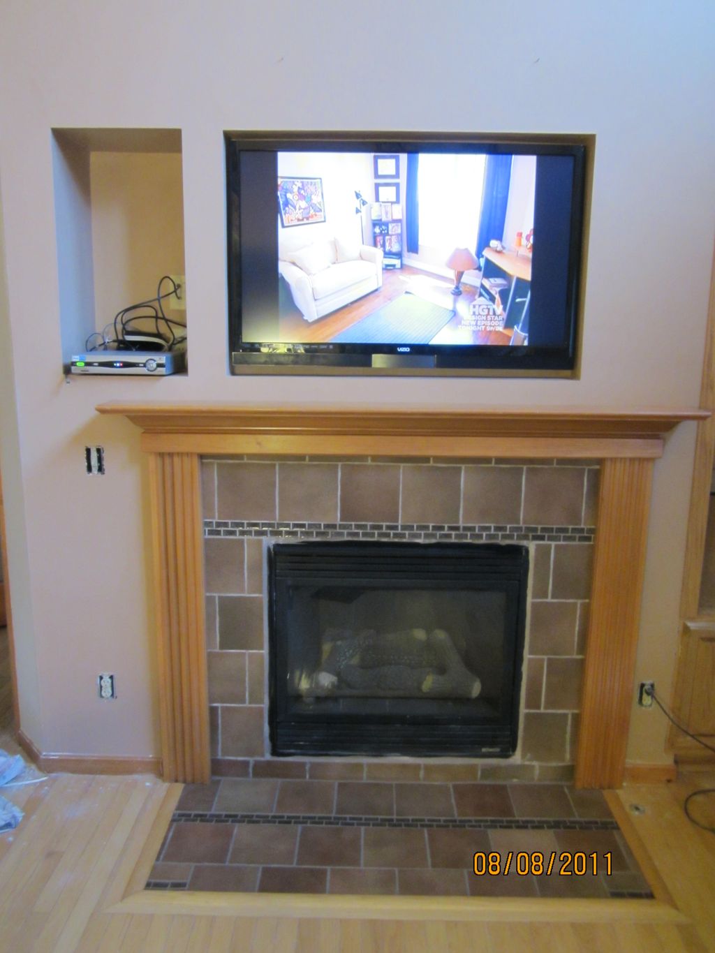 New tile work, television and multimedia area