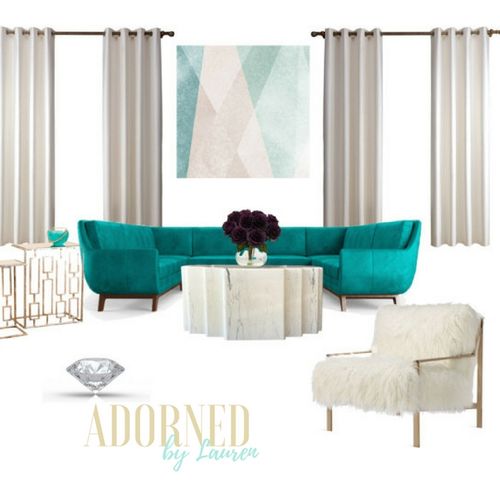 Mood Board for trendy Living space.