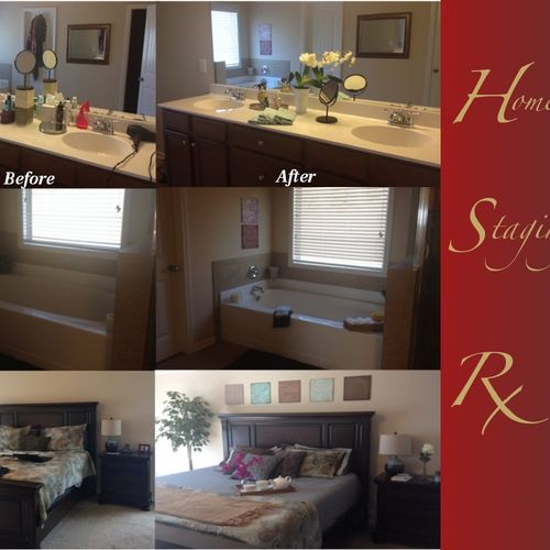 Bedroom and Bathroom Staging