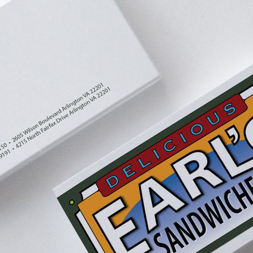Logo and branding for Earls Sandwich Shop