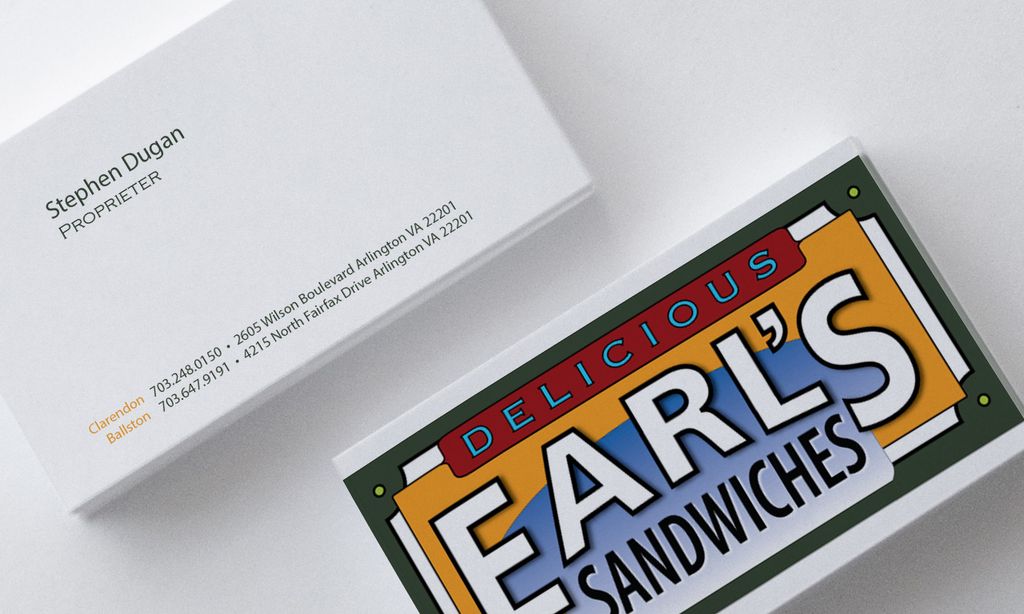 Logo and branding for Earls Sandwich Shop
