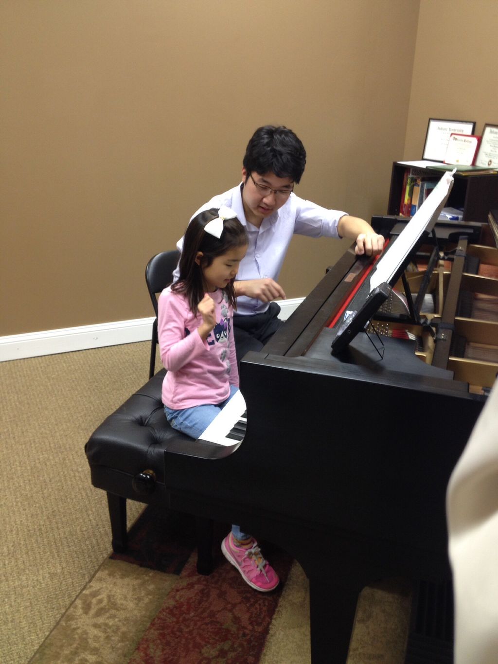 Simeon teaching in his studio.