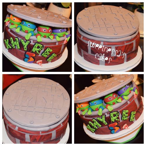 Ninja Turtle Themed Cake (1 tier,10")