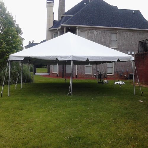 20x30 tent for backyard reception