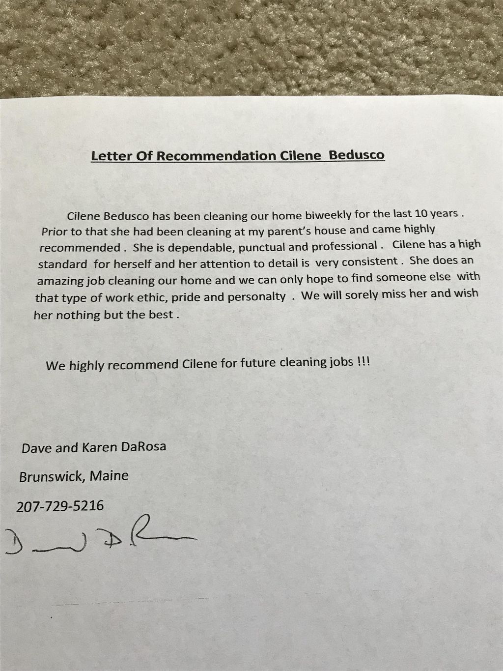 For 12 years I lived in Maine, and this is a lette