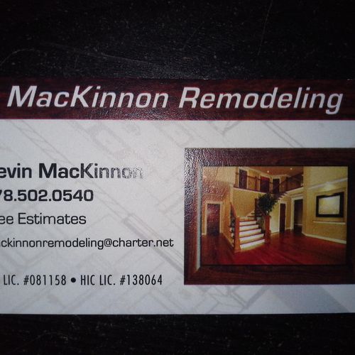 MacKinnon Remodeling Business Card